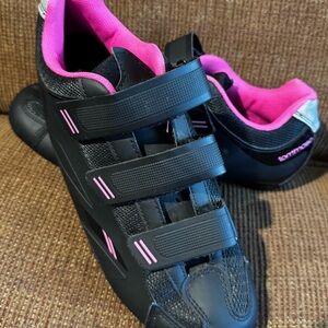 Women's Black and Pink Cleats